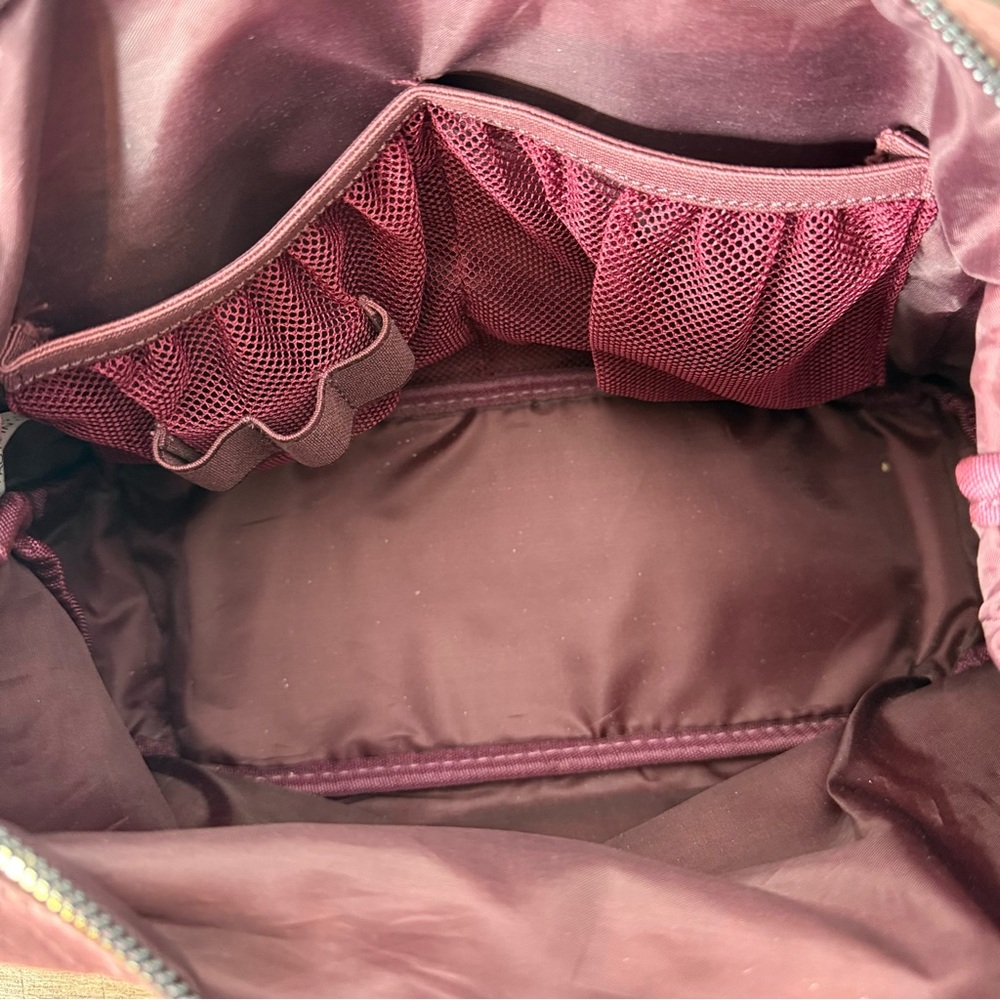 ADRIENNE VITTADINI Mauve Lavender Boston Speedy Style Handbag Shimmer Scarf - Picture 11 of 13